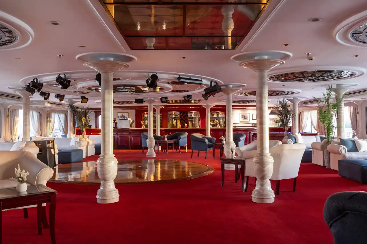 Lounge aboard the MS Nile Crown II Nile Cruise Nile cruise